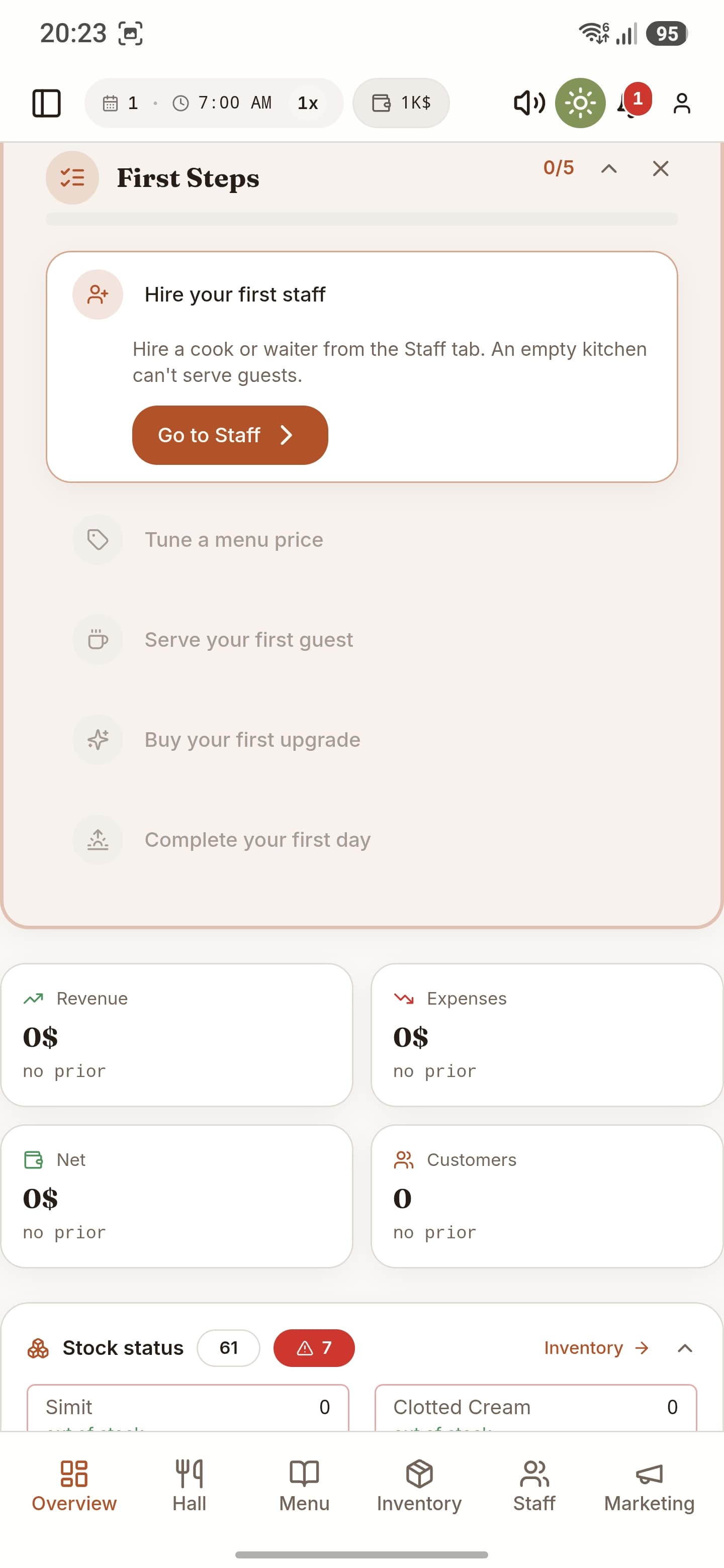 Guided first steps